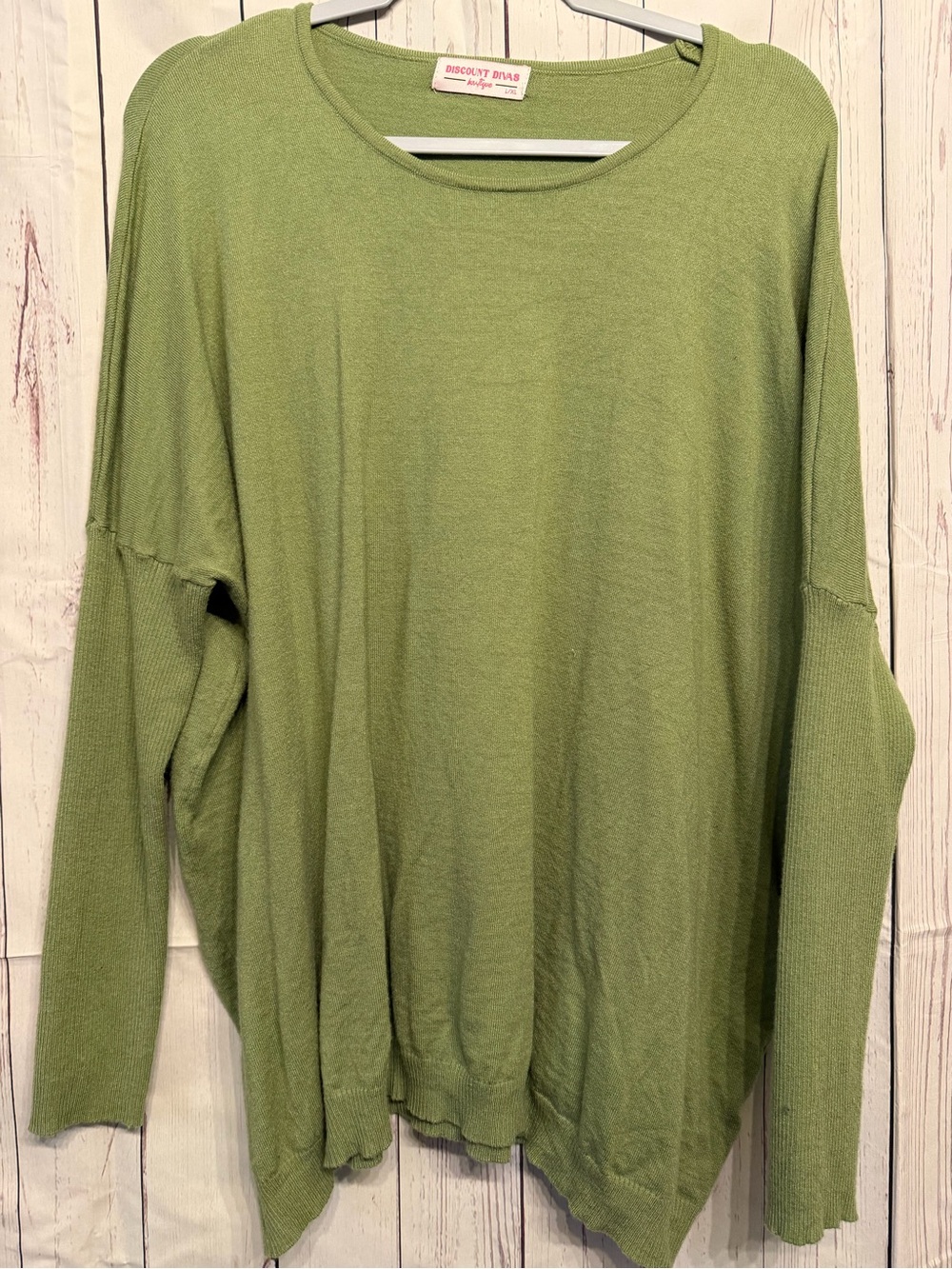 Discount Deals Olive Green Crew Neck Sweater